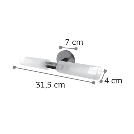 InLight Επιτοίχιο φωτιστικό από οξυντέ μέταλλο και αμμοβολή γυαλί (1039-Οξυντέ) 