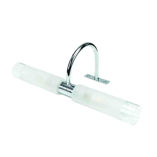 InLight Επιτοίχιο φωτιστικό από χρώμιο μέταλλο και αμμοβολή γυαλί (1046-Χρώμιο) 