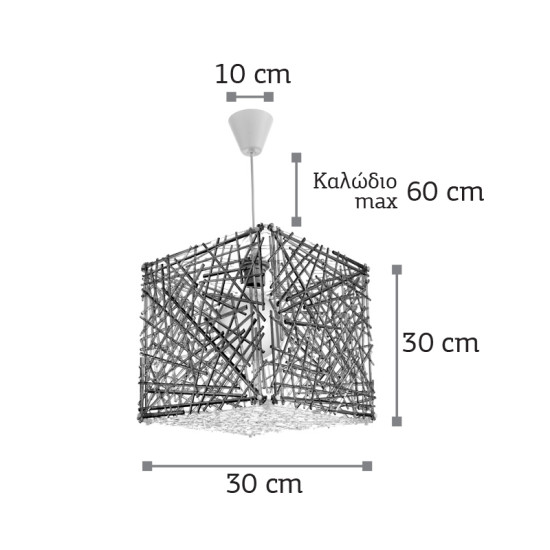 InLight Κρεμαστό φωτιστικό από κόκκινο plexiglass (4339-Κόκκινο) 
