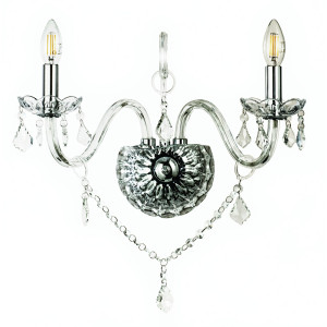 InLight Επιτοίχιο φωτιστικό από διάφανο γυαλί και κρύσταλλα (43391-2-CLEAR)