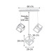 InLight Κρεμαστό φωτιστικό από λευκό μέταλλο (4400-3-WH-ΡΑΓΑ) 