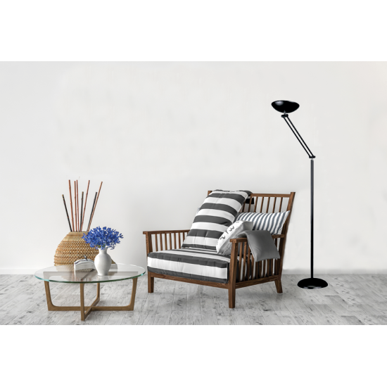 InLight Επιδαπέδιο φωτιστικό από μαύρο μέταλλο (45017-Βαφείου-Μαύρο) 