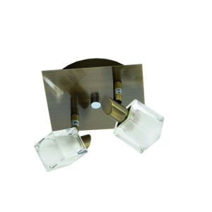 InLight Επιτοίχιο σποτ από μέταλλο σε οξυντέ απόχρωση (9048-2Φ-Οξυντέ)