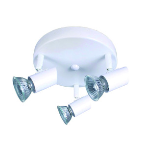 InLight Επιτοίχιο σποτ από μέταλλο σε λευκή απόχρωση (9077-3Φ-Λευκό)