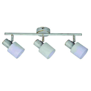 InLight Επιτοίχιο σποτ από μέταλλο σε απόχρωση λευκής πατίνας (9079-3Φ-Λευκή Πατίνα)