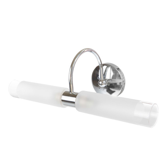 InLight Επιτοίχιο φωτιστικό από χρώμιο μέταλλο και αμμοβολή γυαλί (1041-Χρώμιο) 